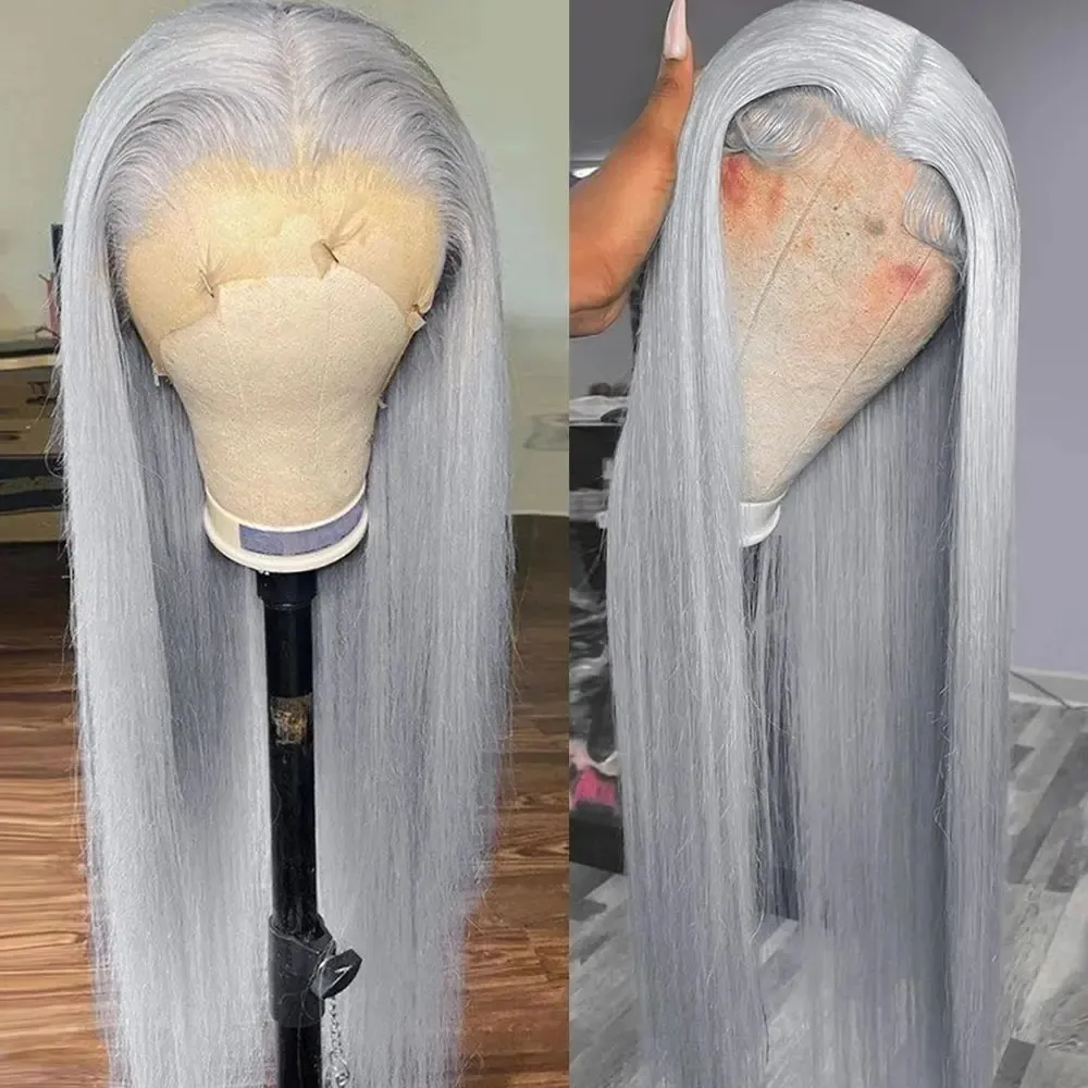 Lace Wigs 250 Density Look Like Human Hair 34 Inches Bone Straight 13x4 Transparent Lace Front Wigs Brazilian Glueless Frontal Wig For Woman Pre Pluck