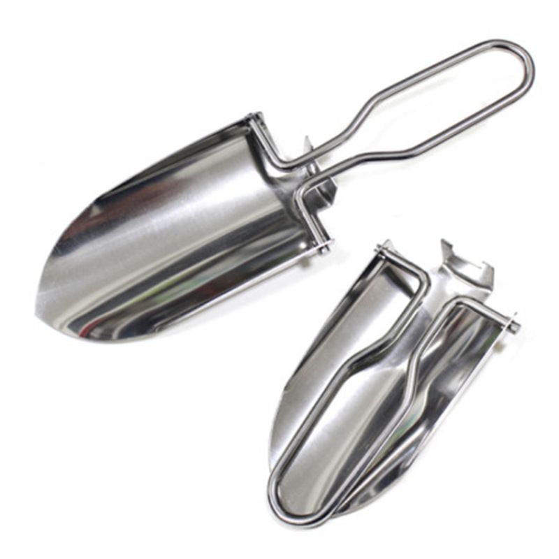Outdoor Stainless Steel Folding Garden Shovel Mini Portable Camping Snow Shovel