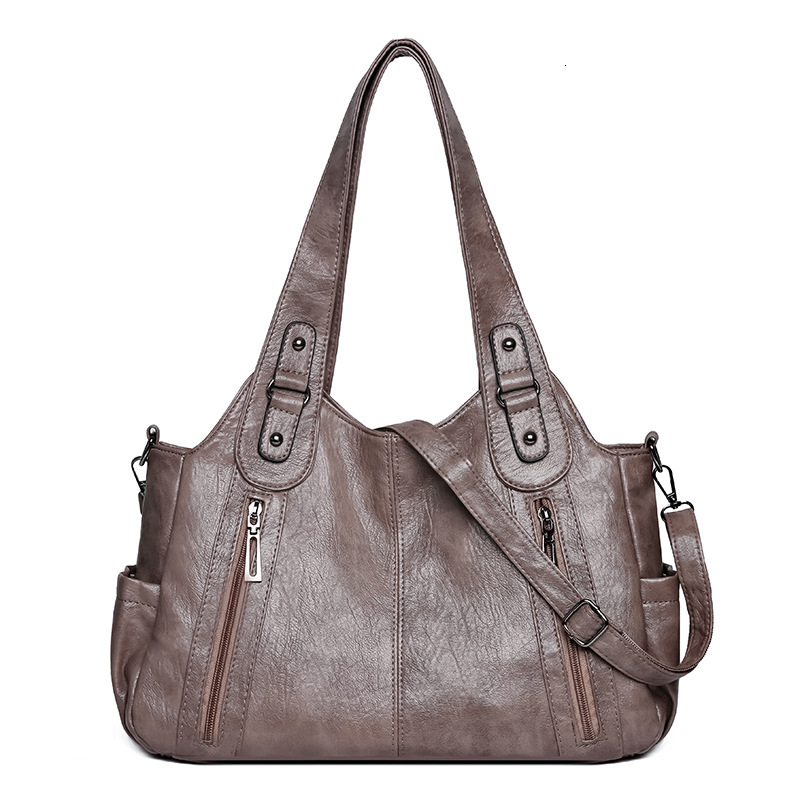 Handbag women, simple texture, shoulder bag, large capacity, versatile for business trips and commuting, casual tote bag
