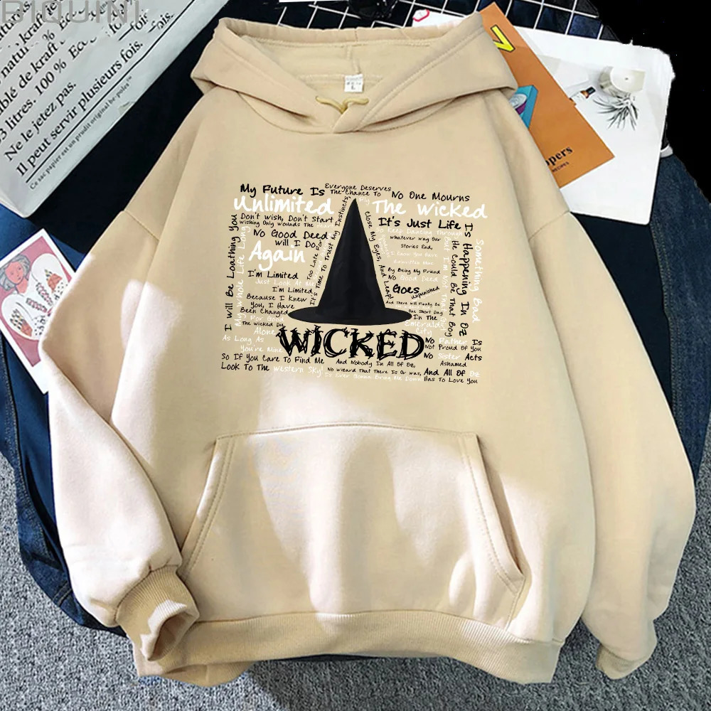 Wicked Fantasy List of Songs Hoodies Autumn Aesthetic n Creative Pullovers Chic Women Men Sudaderas Y2K Casual Sweatshirt 241230