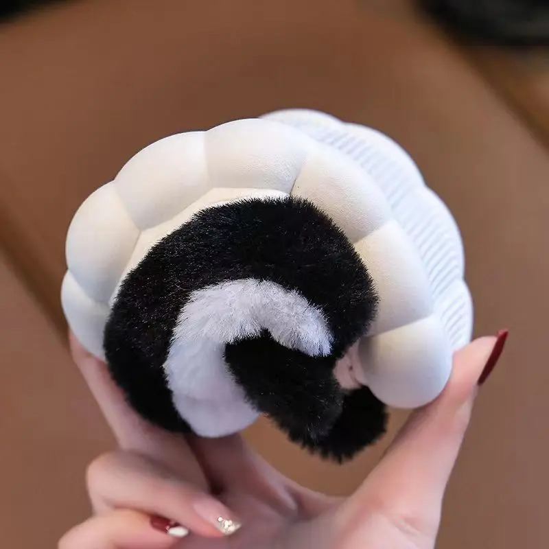 Winter Childrens Baotou Cotton Slippers Boys And Girls Soft Sole Non Sip Cartoon Plush Warm Home Slippers Fluffy Slippers 241230bj