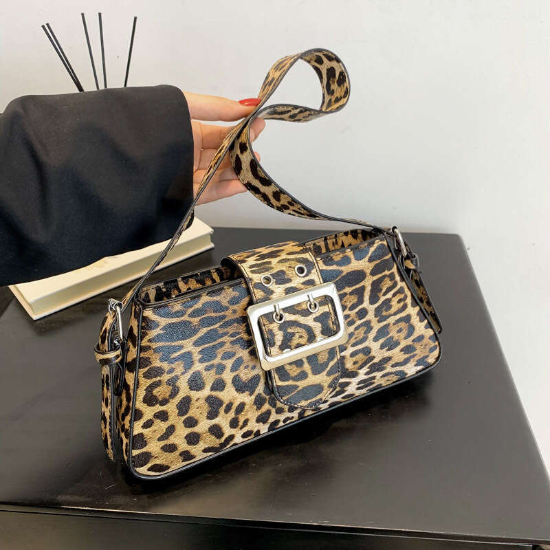 Leopard Print Underarm For Women's Bag, Summer New PU Niche Handbag, Personalized And Stylish Shoulder Bag