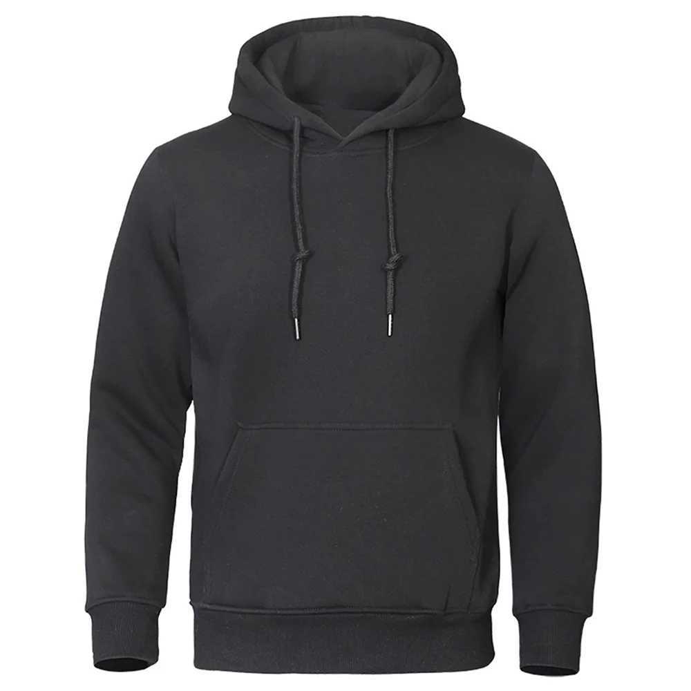 New solid color sportswear mens spring autumn wool hoodie loose clothing casual outdoor sports zipper top W241230