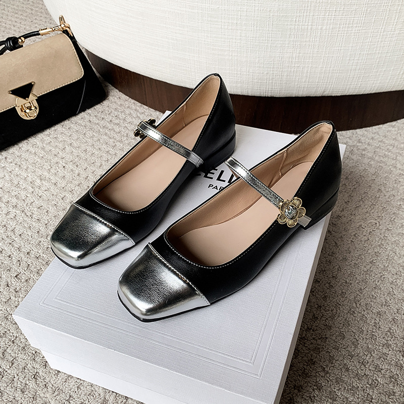 Women Dress Shoes Fashion High Heel Versatile Soft Plus Size Shallow Triple Black Beige fashion