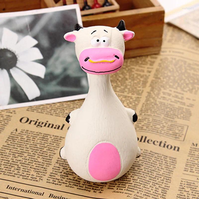 Update Latex Dog Toys Sound Squeaky Elephant/Cow Animal Chew Pet Rubber Vocal For Small Large Dogs Bite Resistant Interactive Toy