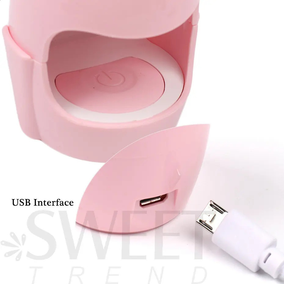 6W nail drying lamp mini portable egg shaped UV LED lamp with USB cable gel nail polish curing dryer machine BECA043 241230