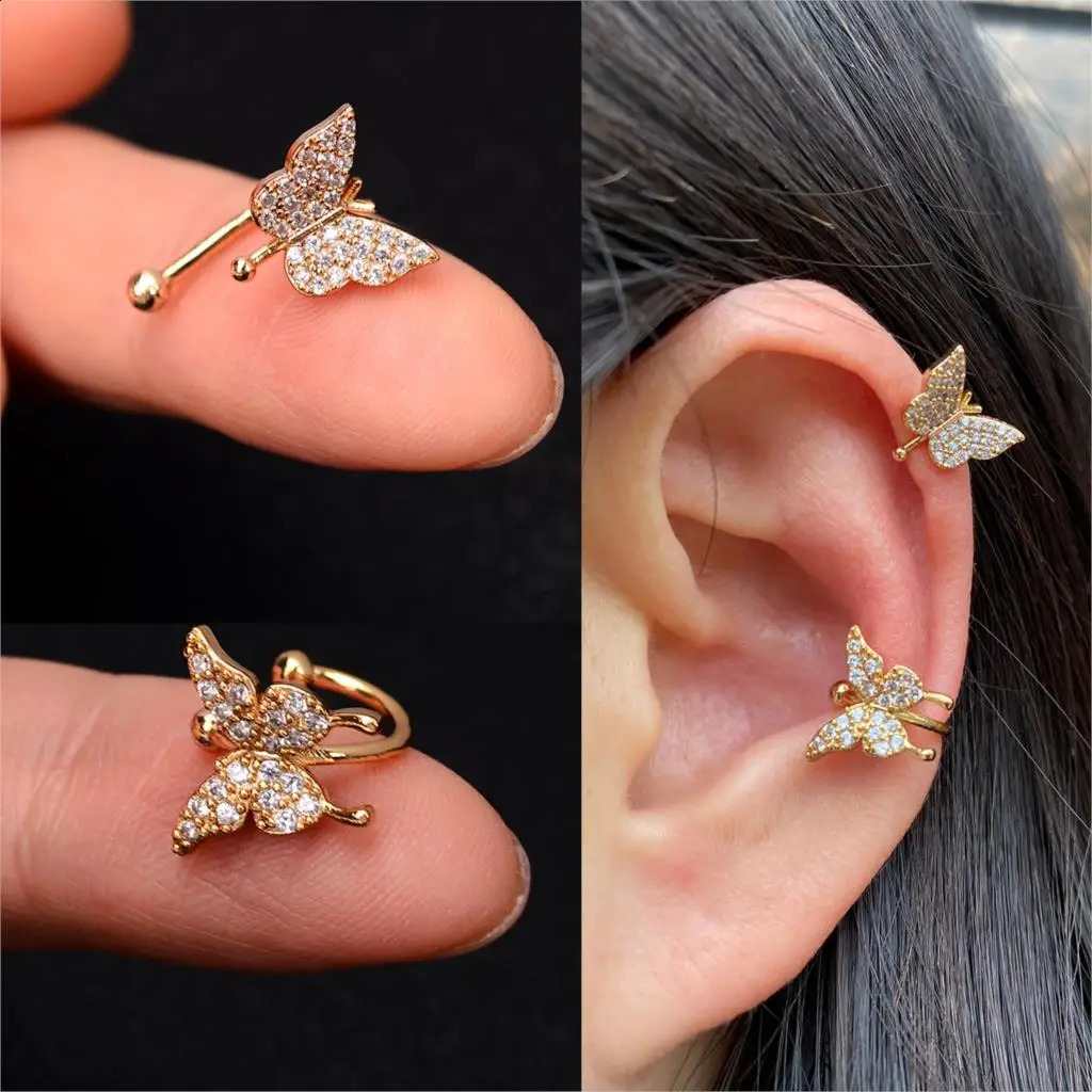 1Pc Cartilage Ear Clip On Wrap Rock Earring Cuff No Piercing Without Hole Earrings Non Pierced Women Man 241225