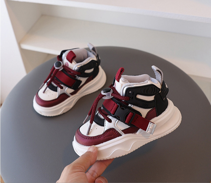 Children Sneakers Hi-top Girls Toddler Shoes Casual Board Shoes Boys High Top Basketball Shoes Sizes US5c-US12.5c