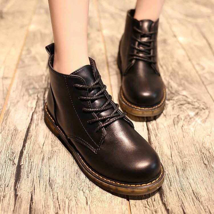 Spring New Ddmywed British Lace Up Martin Women S Short Tube College Style Anti Slip Bulltendon Bottom Motorcycle Boots Chinese Brand Shoes F Ddmysatu