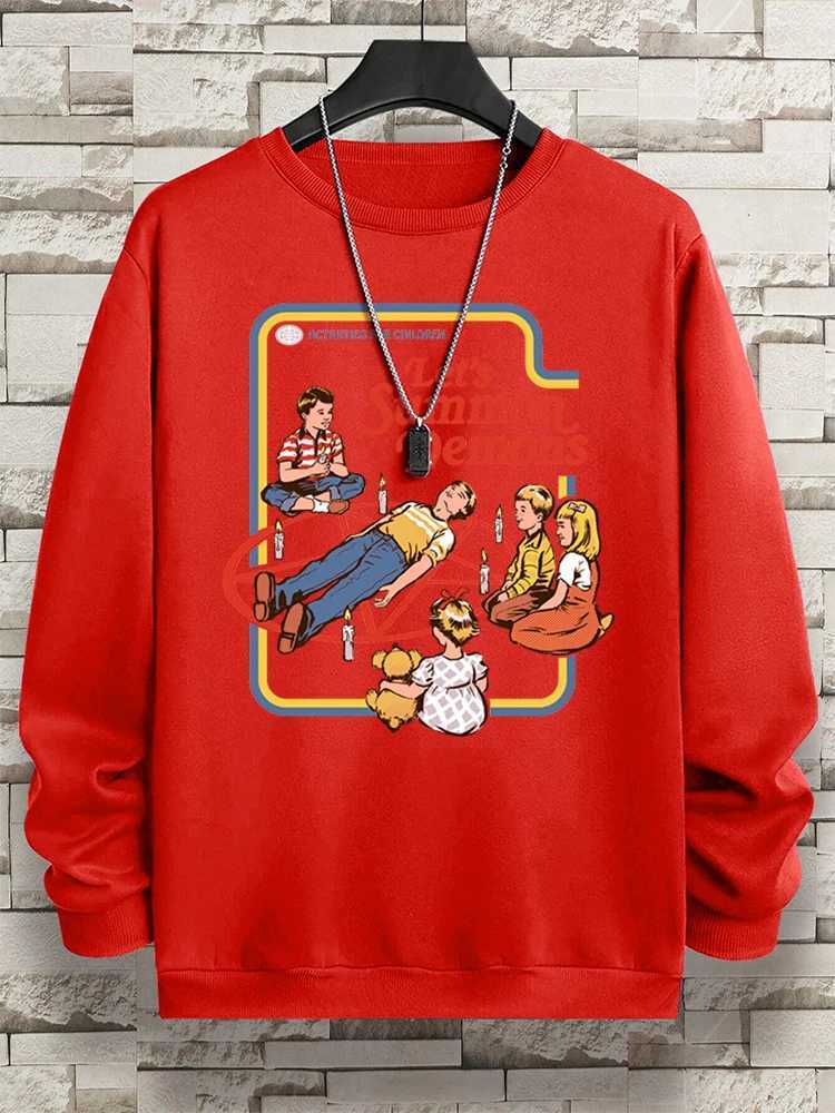 Lets summon the demon master humorous manga hoodies mens Harajuku loose hoodies oversized loose clothing fashionable fitness sweatshirts womens hoodie