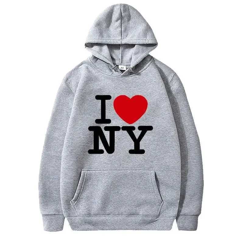 I like New York Pritned hoodies for men and women fashionable casual hoodies Pullover Street hip-hop clothing W241230