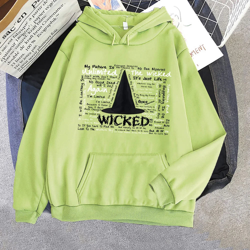 Wicked Fantasy List of Songs Hoodies Autumn Aesthetic n Creative Pullovers Chic Women Men Sudaderas Y2K Casual Sweatshirt 241230
