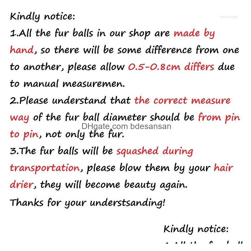 Keychains Lanyards 16Cm Luxury Fluffy Real Raccoon Fur Ball Pompom Plush Size Genuine Keychain Metal Ring Pendant Bag Charm K042Red Dhoia