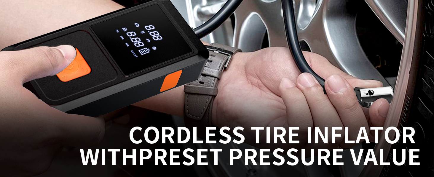 Multifunctional Car Jump Starter, 10.0L & 8.0L Engine Size, 4000A Max Current, Fast Rechargeable, Clear LED Indicator