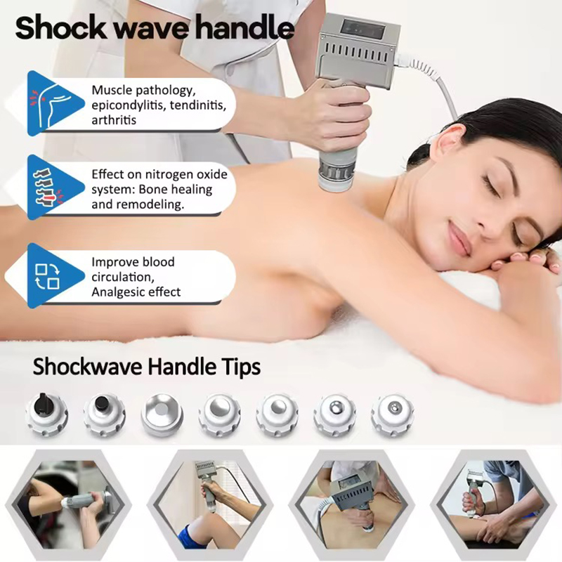Portable 4 IN 1 ED Treatment Focused Shockwave Pain Relief Therapy 448K RF Physical Therapy Body Slimming Machine for Relaxing Muscle