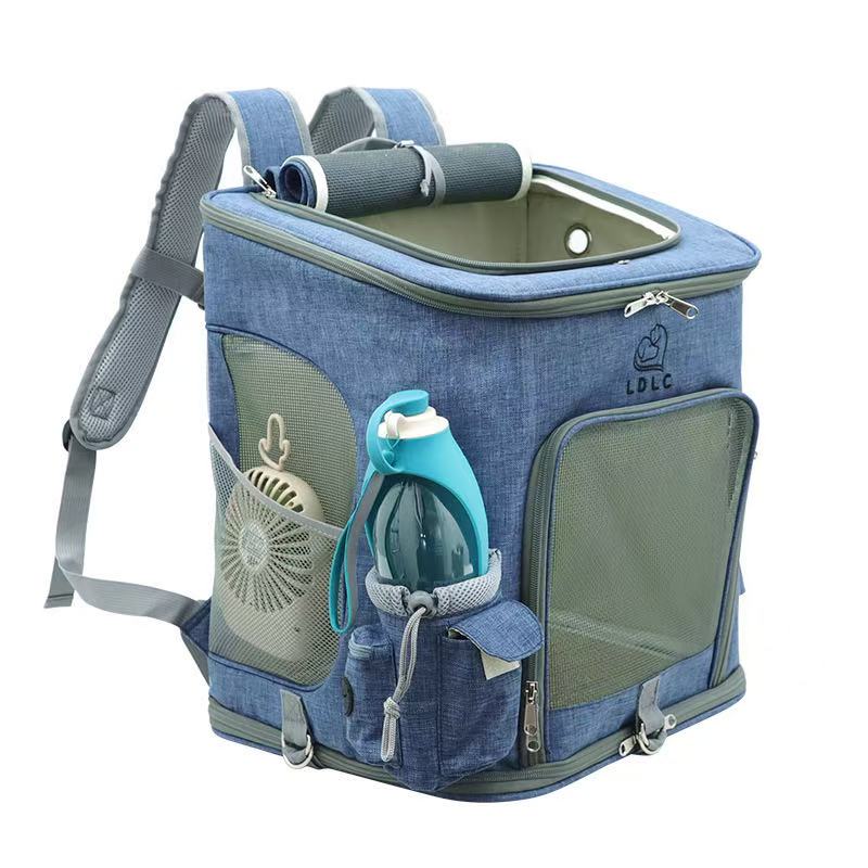 Cat backpack shoulder strap, dog backpack expandable, well ventilated, wool pad, perfect for hiking, camping, fixed pets, 22 pounds (about 10 kilogram