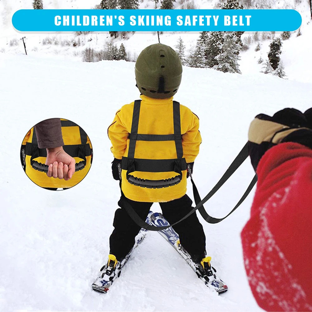 Children Ski Harness With Bag Traction Rope Baby Walking Durable Reliable Kids Ski Safety Belts Training Belt For Snowboarding 241230