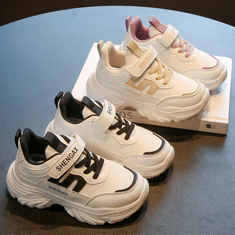 Youth Shoes Leather Comfortable Fashion Kids Sneakers Kidsnest Boys Girls Sport Toddler Shoes Sneakers For Child Sizes US9C-US4Y