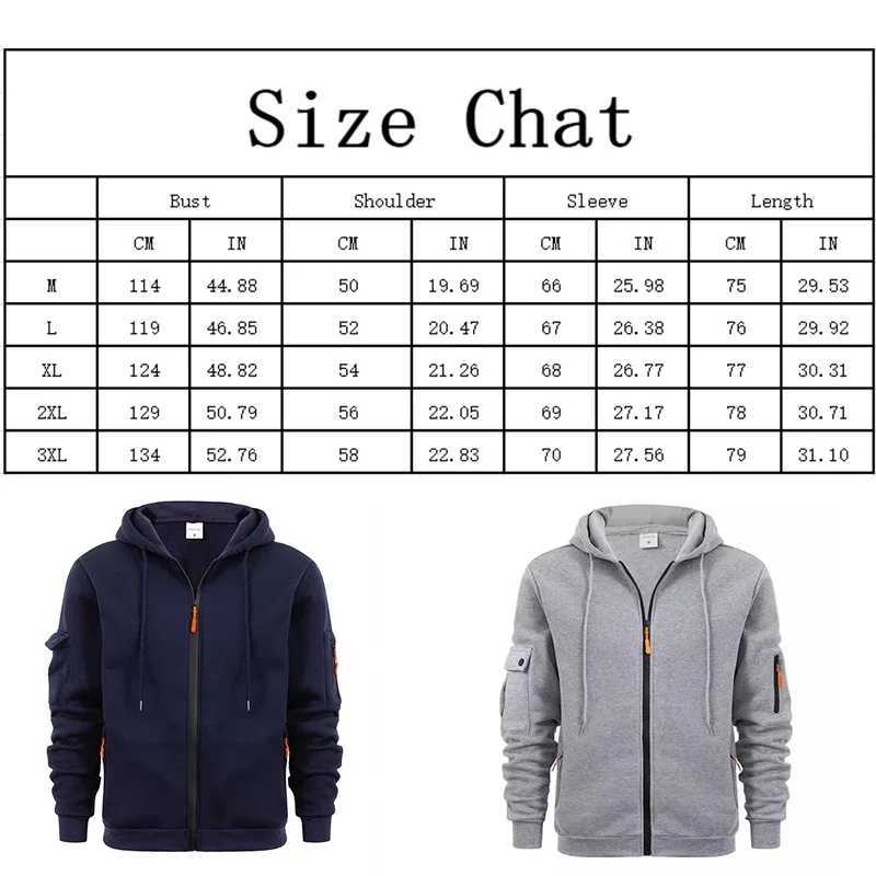 Mens Full Zip Hoodie Jacket Hooded Plain Pocket Sports Outdoor Daily Designer Basic Casual Autumn Winter Hoodies Sweatshirts W251027