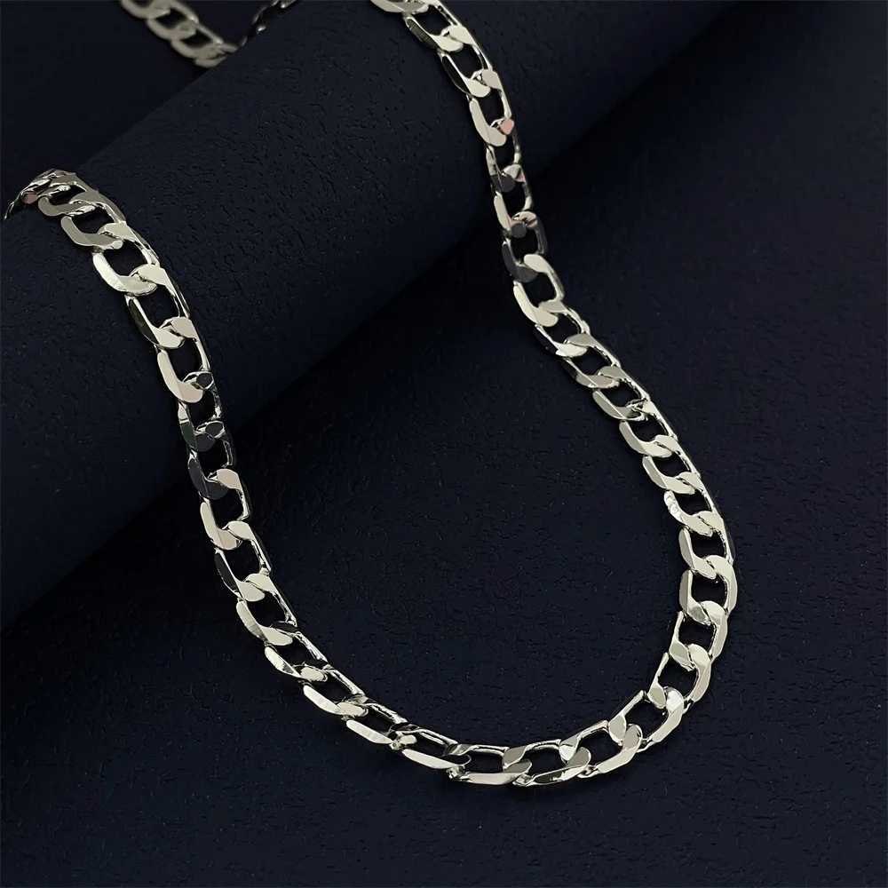 925 sterling silver necklace unisex style classic chain wedding anniversary Christmas gift 2MM-12mm 20cm -70cm W241230