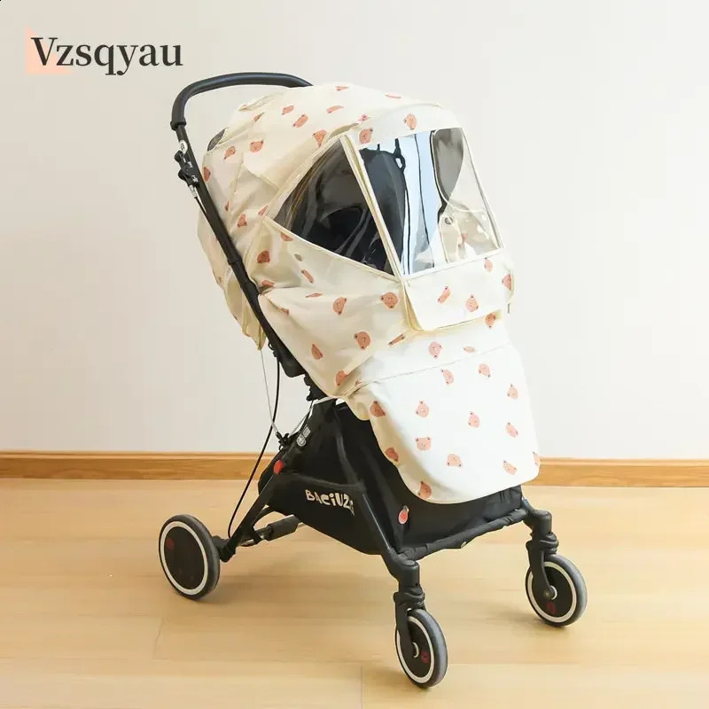 Stroller Baby Stroller Cover Protective Clothing Winter Waterproof Summer Sunscreen Windshield Baby Stroller Warm Cover Sunshade 241230