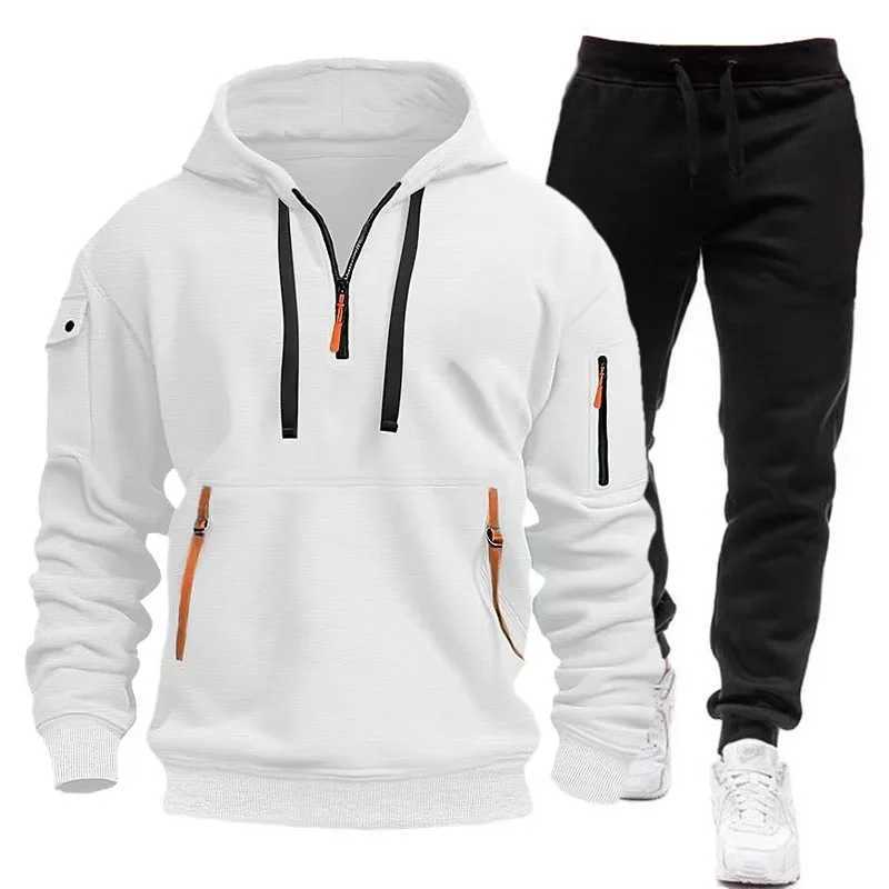 2024 New Sportswear Plus Pants Sweatshirt Wool Zipper Two Size Mens Hoodie Track Set Zipper Hoodie S-3XL W241230