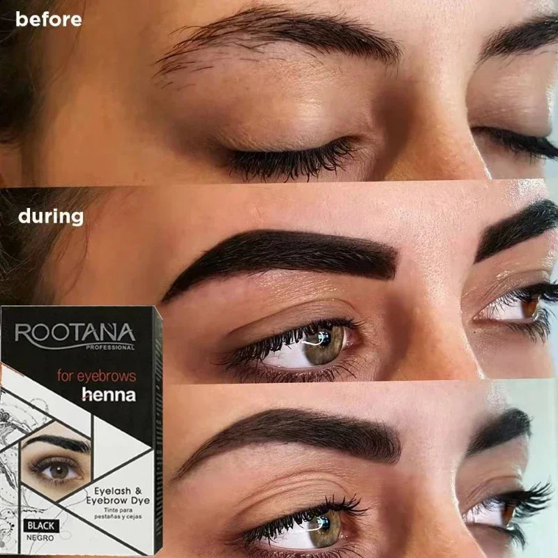 1pcs HENNA EYEBROWS TINT Professional Brow Dye Cream Makeup Waterproof Long-lasting Dye Tattoo Cream Henna Eyebrow brow liner 241226