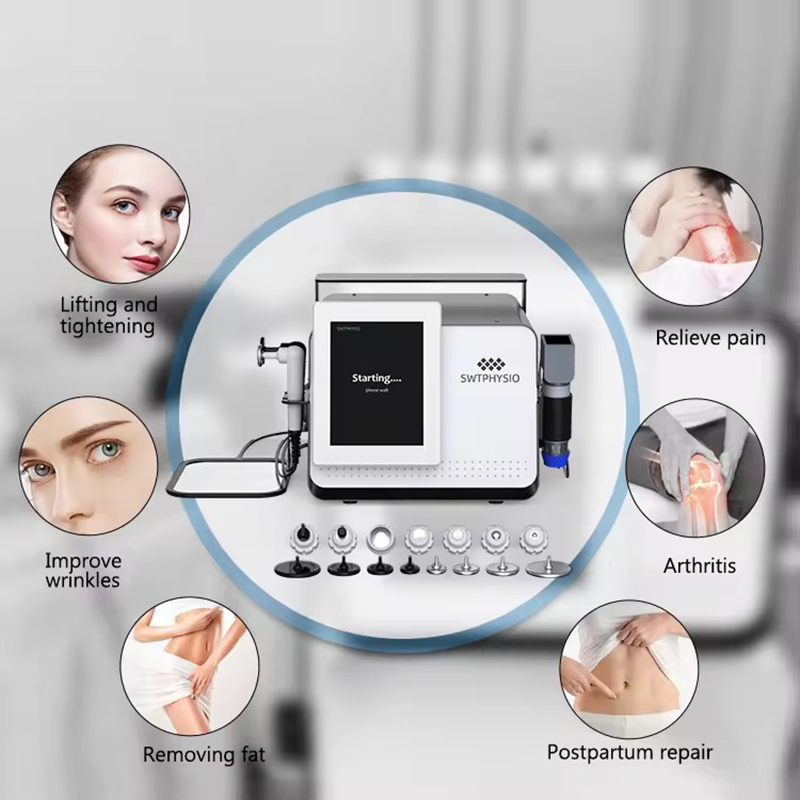 Portable 4 IN 1 ED Treatment Focused Shockwave Pain Relief Therapy 448K RF Physical Therapy Body Slimming Machine for Relaxing Muscle