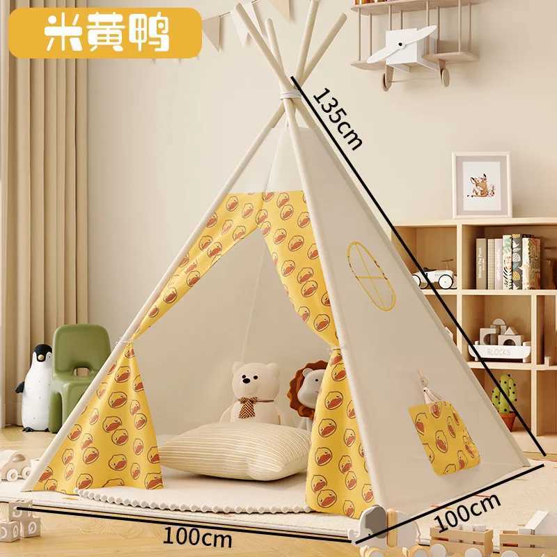 Childrens Indoor Playhouse Wigwam Childrens Portable Folding Tipi Teepee Girls and Boys Castle Game Tent W241230
