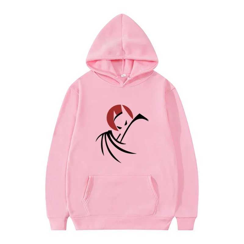Autumn and winter mens hooded sweatshirt sports bat animation series sweater anime clothing sweater casual wool warm top W241230