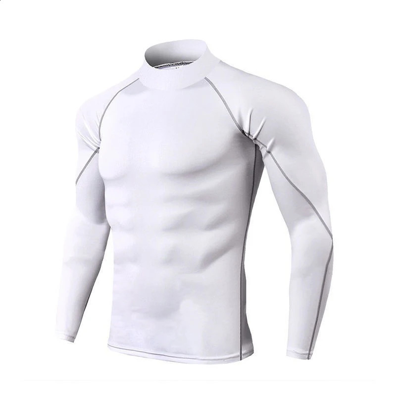 Men Long Sleeve Gym T Shirt Compression Running TShirts Man Quick Dry Basketball Shirts Elastic Football Tops Tees Male Clothes 241220
