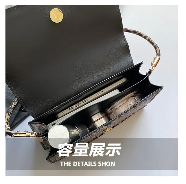 New Fashion Leopard Bag Designer Print TLXT Underarm Bag High-end Niche Design Leopard Shoulder Bag Crossbody Bag