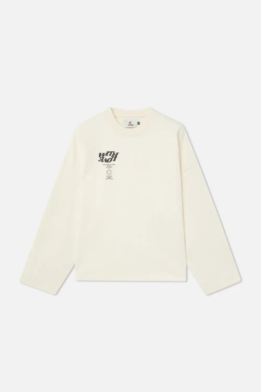 Oversized Vintage Com Ecru Sweatshirt Long Sleeves T shirt Casual Letters Hiphop Harajuku Streetwear Y2k Tops Men Women Clothing 241224