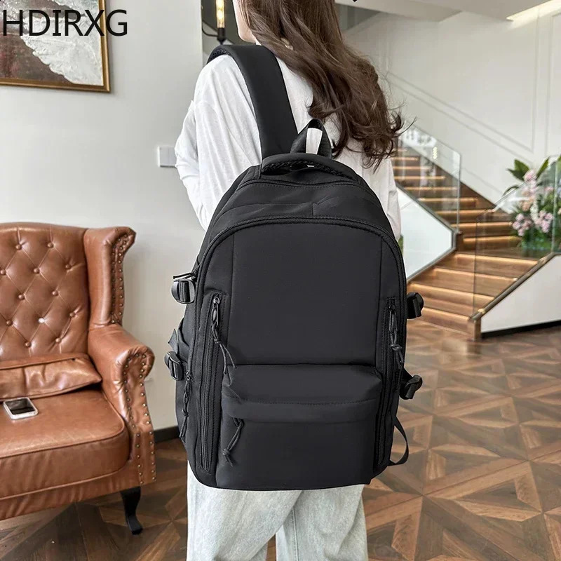 Nylon Zipper Womens Backpack Teenager Cute High Quality Schoolbag Casual Handbags Large Capacity School Bags 241230