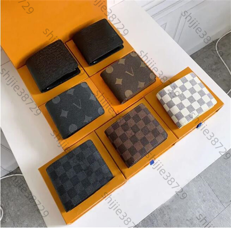 2024 high quality Leather Wallets Fashion Designer Wallets Retro Handbag for Women Men Classic Card Holders Coin Purse Famous Lattice Checke