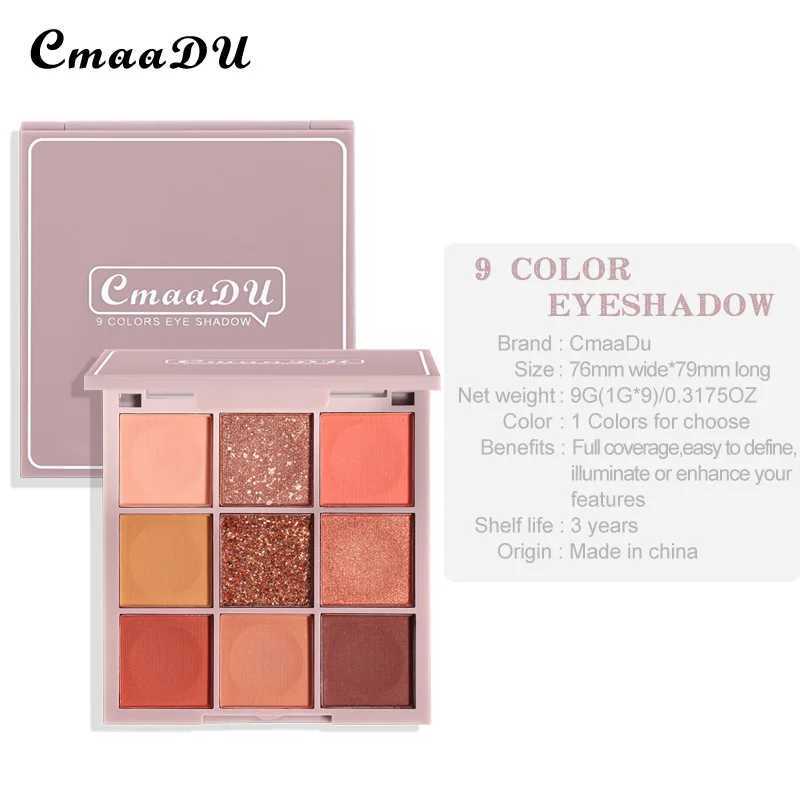 Pro Makeup Smokey Style Matte Eye Shadow Palette 9 Color Nude Balm Minerals Powder Pigments Glitter Eyeshadow Pallete Make UpXJ241230