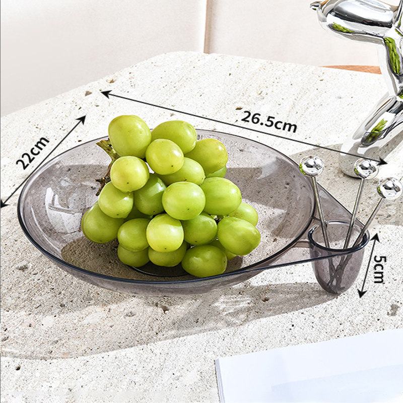 Modern Multi-Purpose Silver Rimmed Fruit Serving Tray