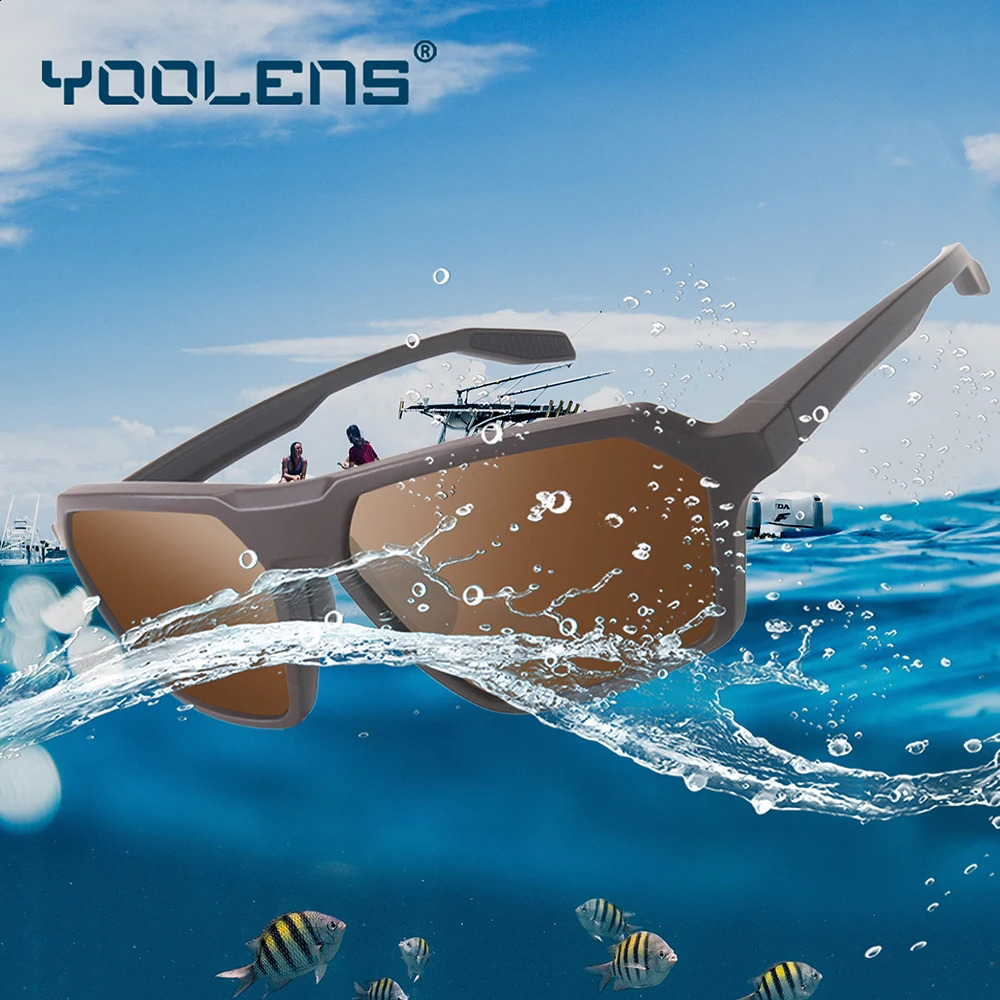 YOOLENS Floating Sunglasses Square Polarized UV400 Fishing Glasses For Men Women Driving Golf Running Glasses Y130 241230
