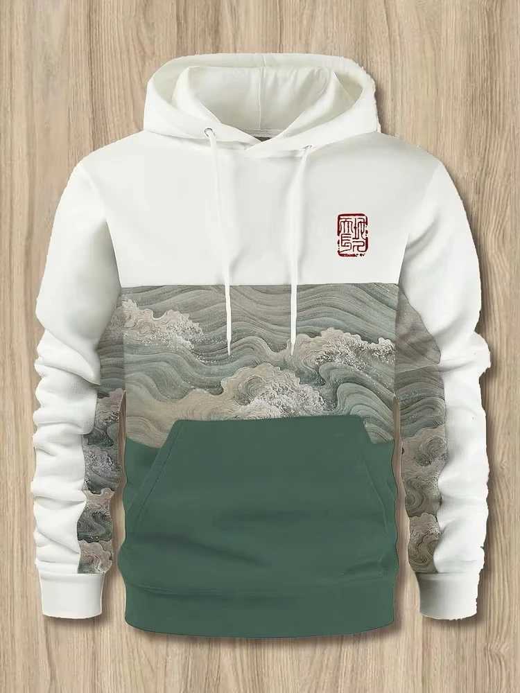 Mens Hoodies Anime Beast Printed Sportswear Harajuku Hoodies Pullover Casual Y2k Street Clothing Top Mens Clothing W241230