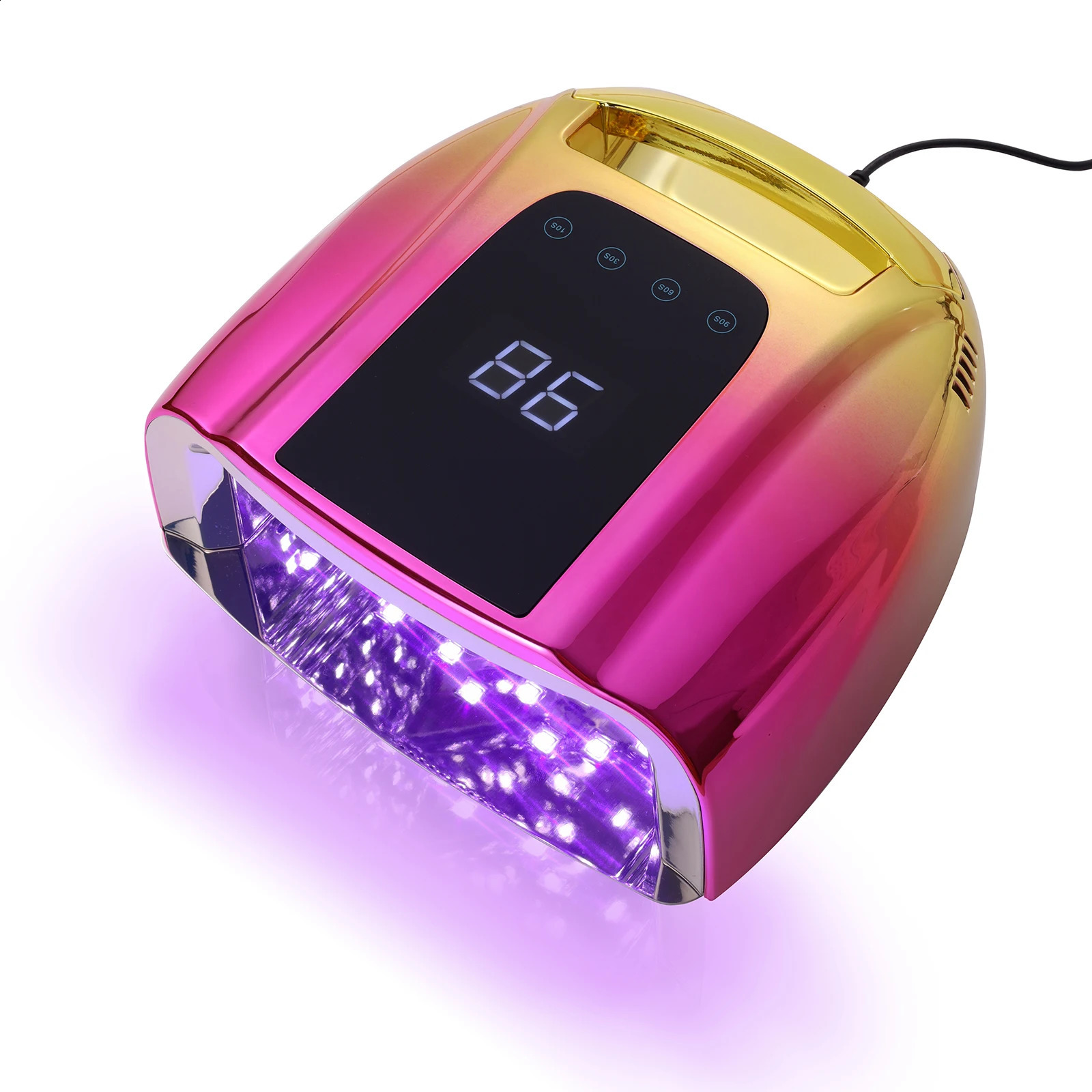 96W UV nail lamp non charging gel lamp professional LED nail lamp dryer 4 timer automatic sensor fast curing household and salon 241230
