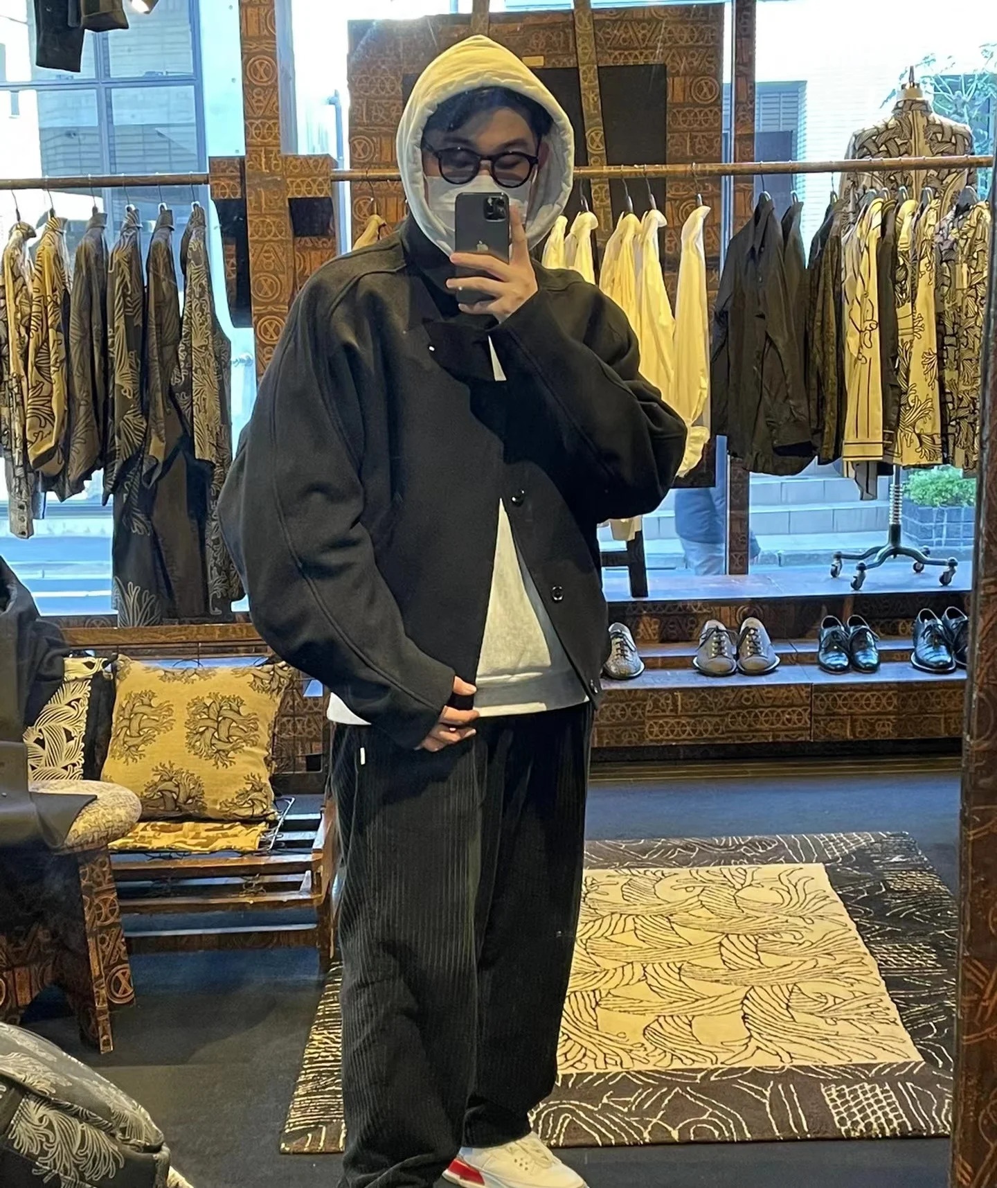 Autumn Christopher Nemeth 21Aw Men's Back Knot Pattern Wool Woolen Jacket Women's Coat New