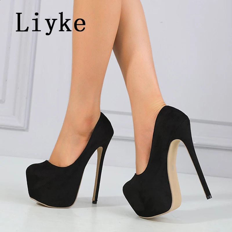 Hlieny Spring Women Pumps Fashion Platform Round Toe Shallow Slingback High Heels Pole Dance Shoes Ladies Party Dress Stiletto 241230