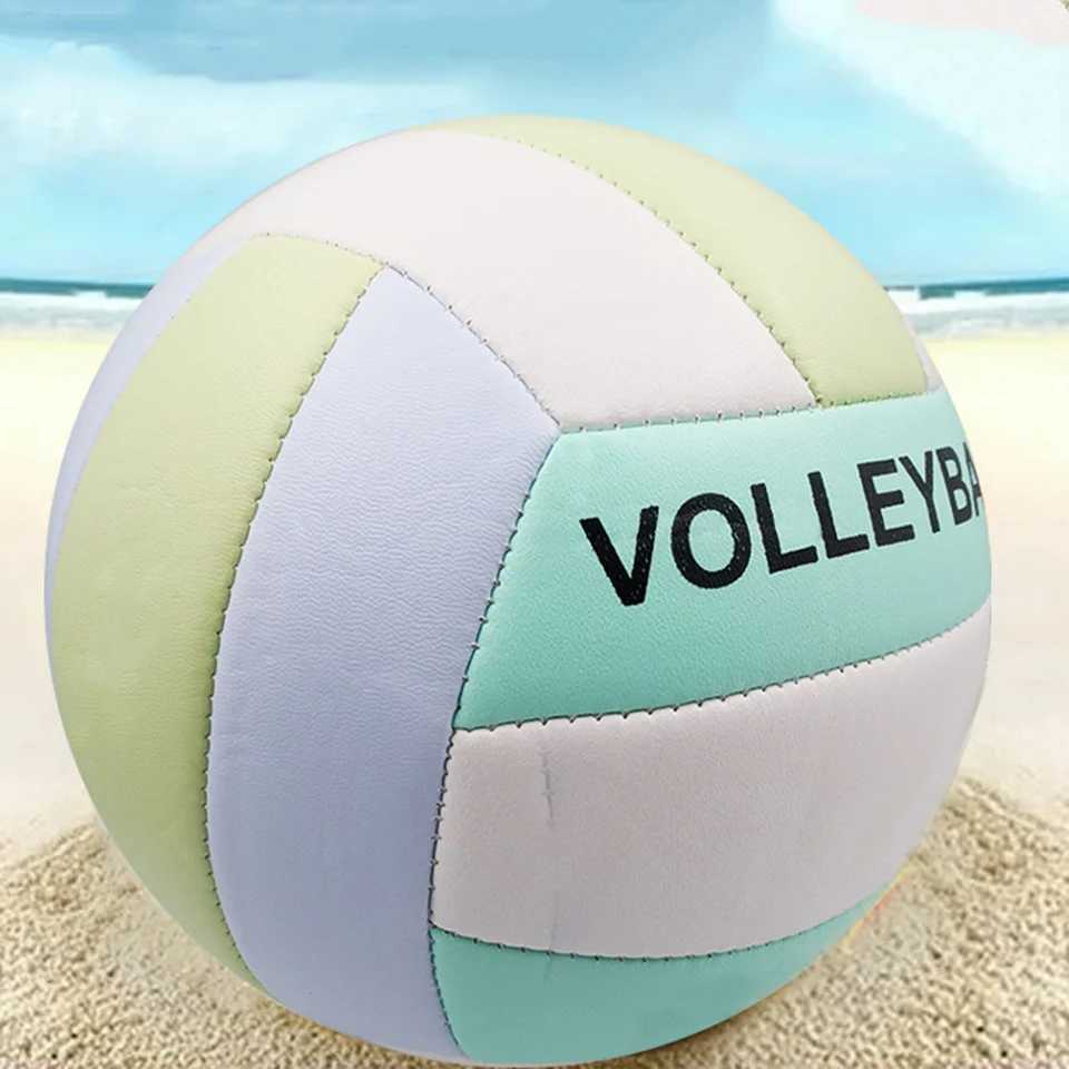 Size 5 Volleyball Hot Sale Rubber Liner 23cm Soft Non-slip Wear-resistant Beach Game Volleyball For Outdoor Indoor TrainingXJ241230