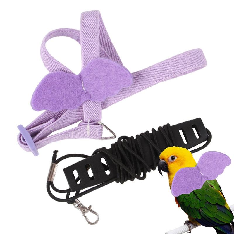 Bird Harness Outdoor Bird Flying Rope Bird Training Rope Adjustable Conure Harness Parakeet Leash Traction Rope Straps Bird Gift
