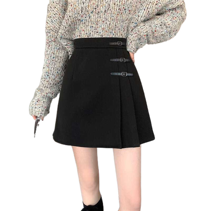L40995 skirt women 2024 new high waist pleated skirt slim hip skirt