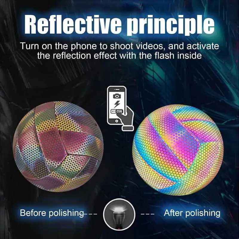 Glowing Volleyball Outdoor Volleyball For Teens Glowing Ball Soft Volleyball For Competition Sports Training Nighttime Beach FunXJ241230