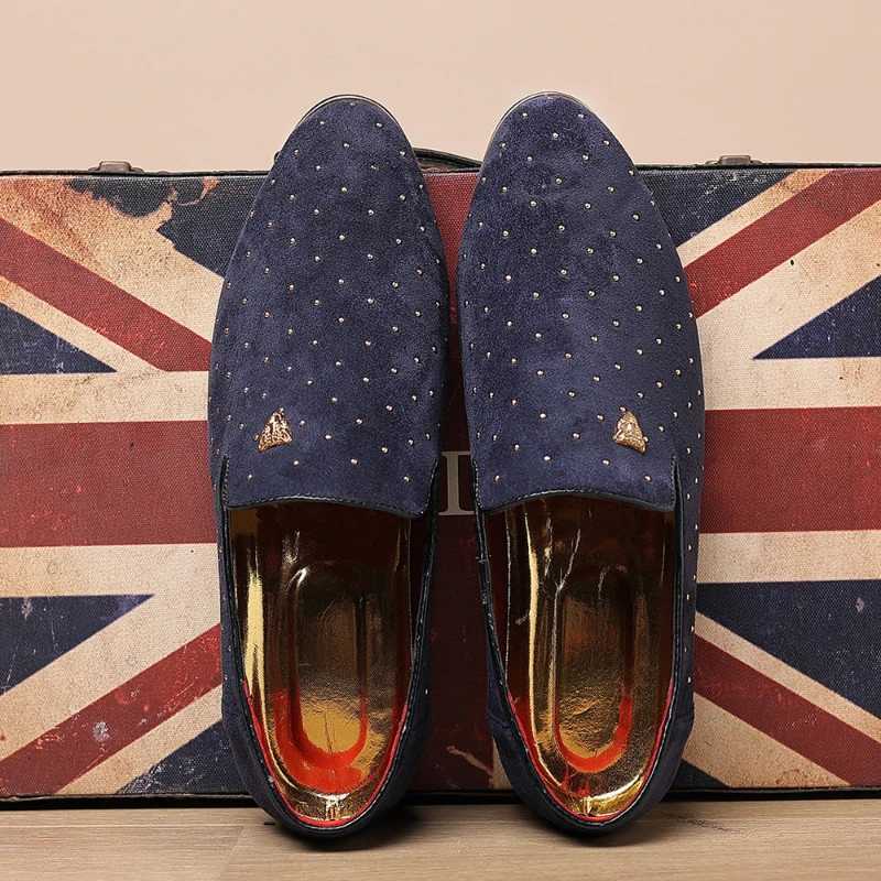Luxury Men Dress Shoes Suede Men Casual Shoes Elegant Comfortable Loafers Designer Business Leather Shoes for Men Zapatos HombreXJ241230