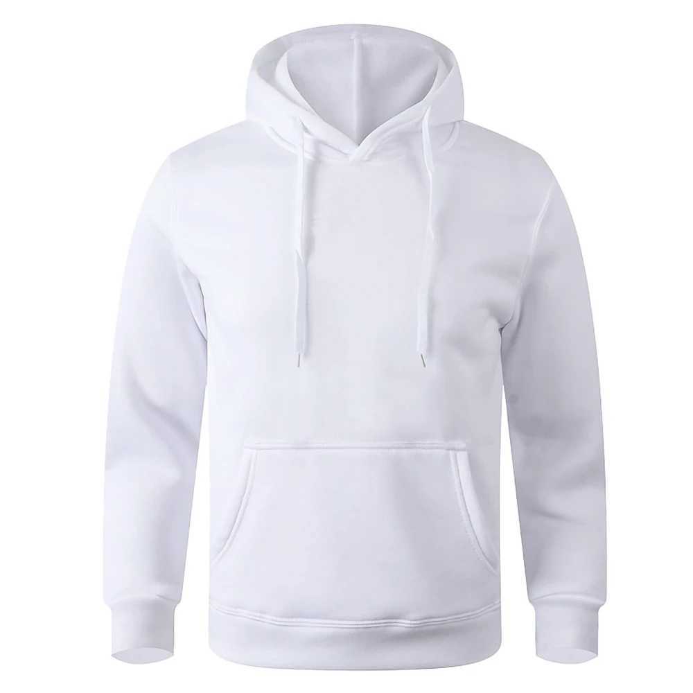 New solid color sportswear mens spring autumn wool hoodie loose clothing casual outdoor sports zipper top W241230
