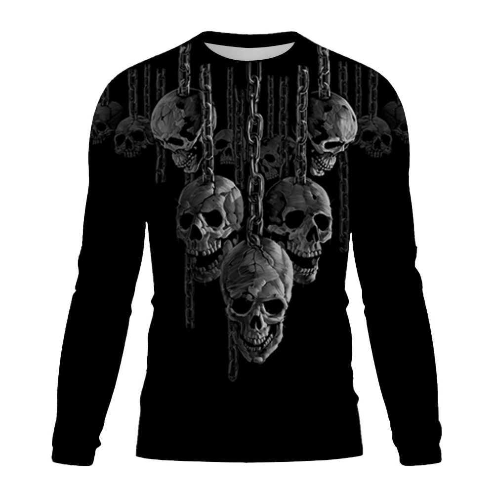Mens new Crew Neck TShirt horror skull 3D printed short sleeved retro casual mens streetwear sportswear top W241230