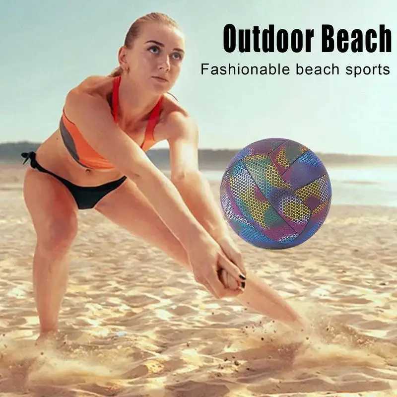 Indoor Volleyball Outdoor Volleyball For Teens Glowing Ball Soft Volleyball For Competition Sports Training Nighttime Beach FunXJ241230